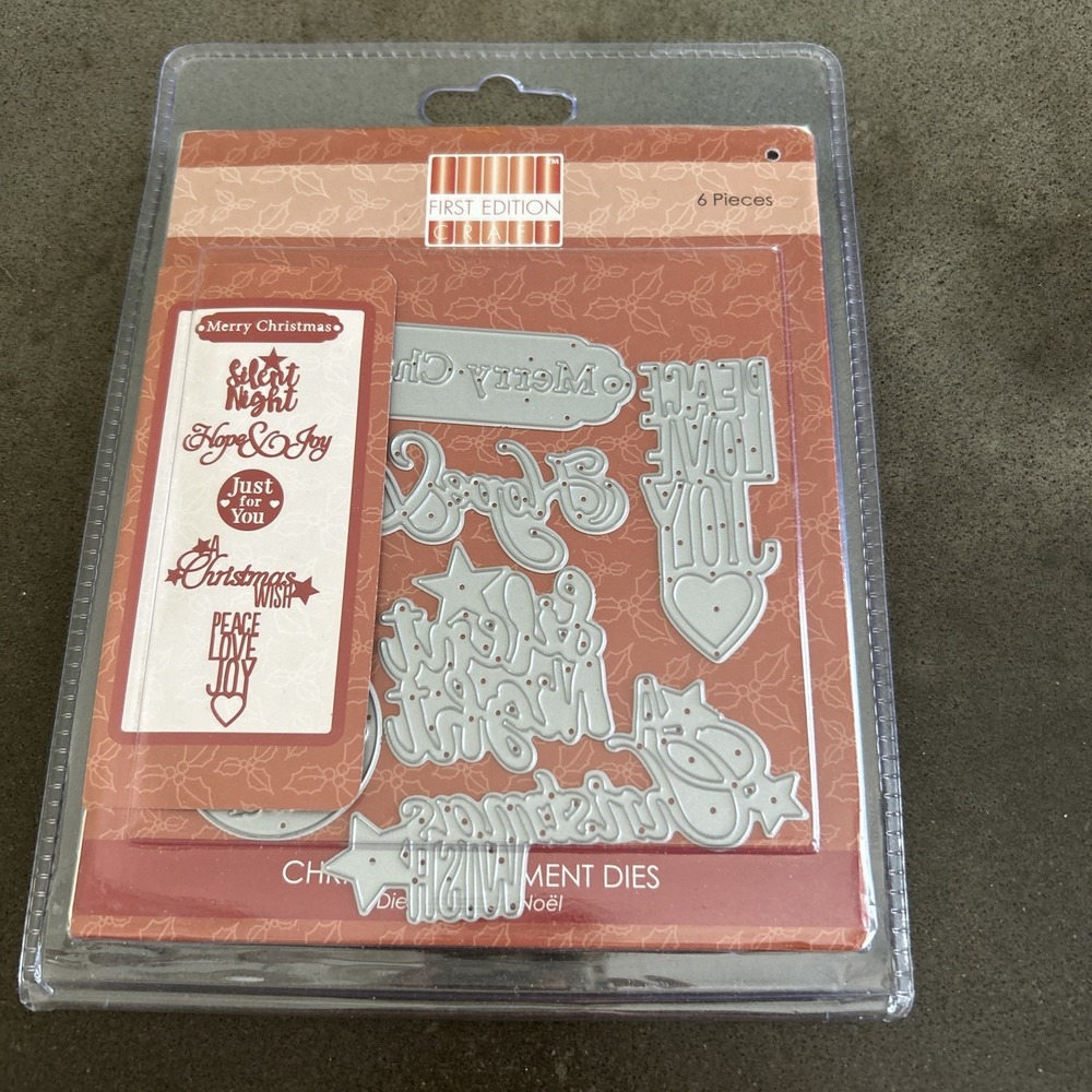 NEW‎ First Edition Craft Metal Dies Christmas Sentiment Card Making Scrapbooking